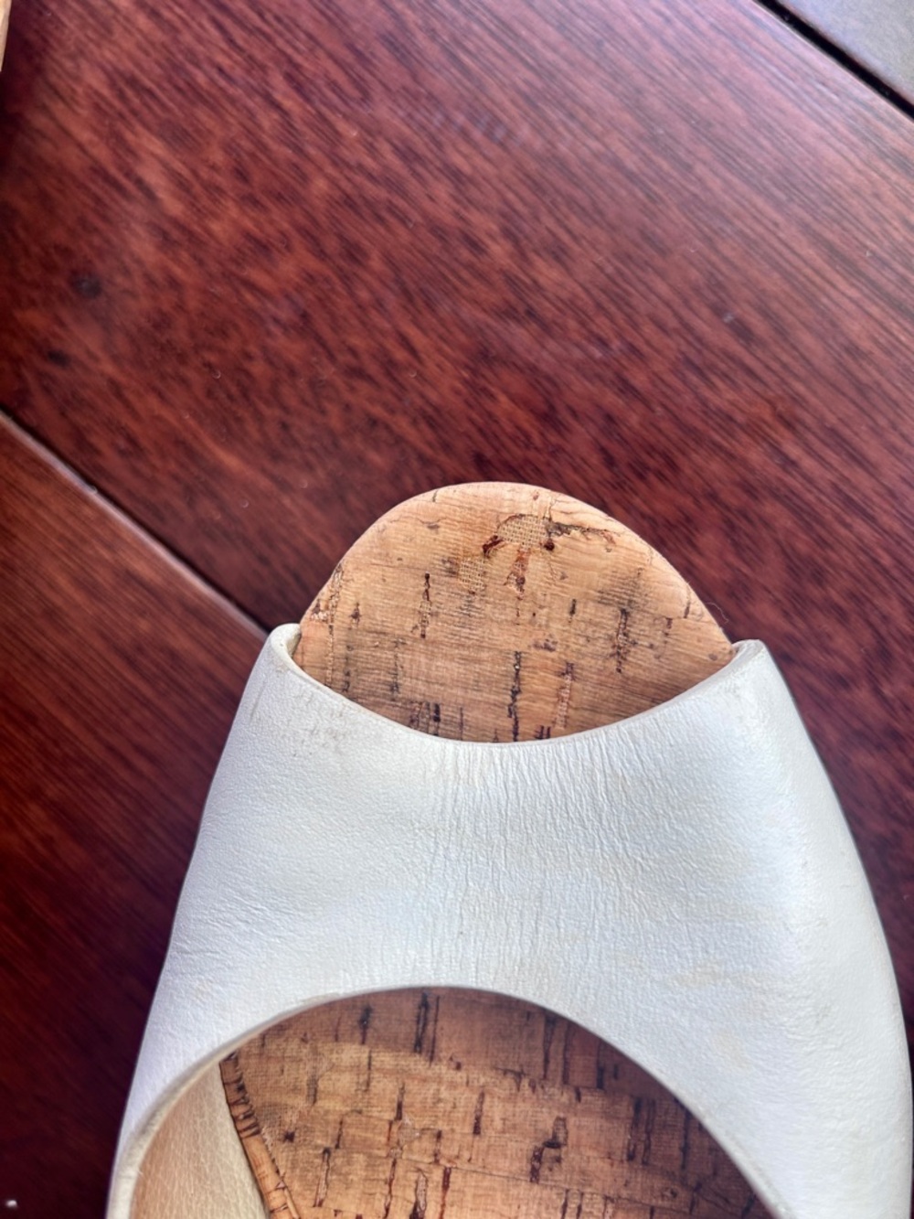 MICHAEL Michael Kors Cream Cork Heeled Sandals - Picture 8 of 13